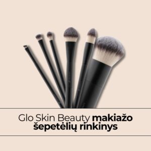 GLO SKIN BEAUTY makiažo šepetėlių rinkinys, 6 (9) vnt.