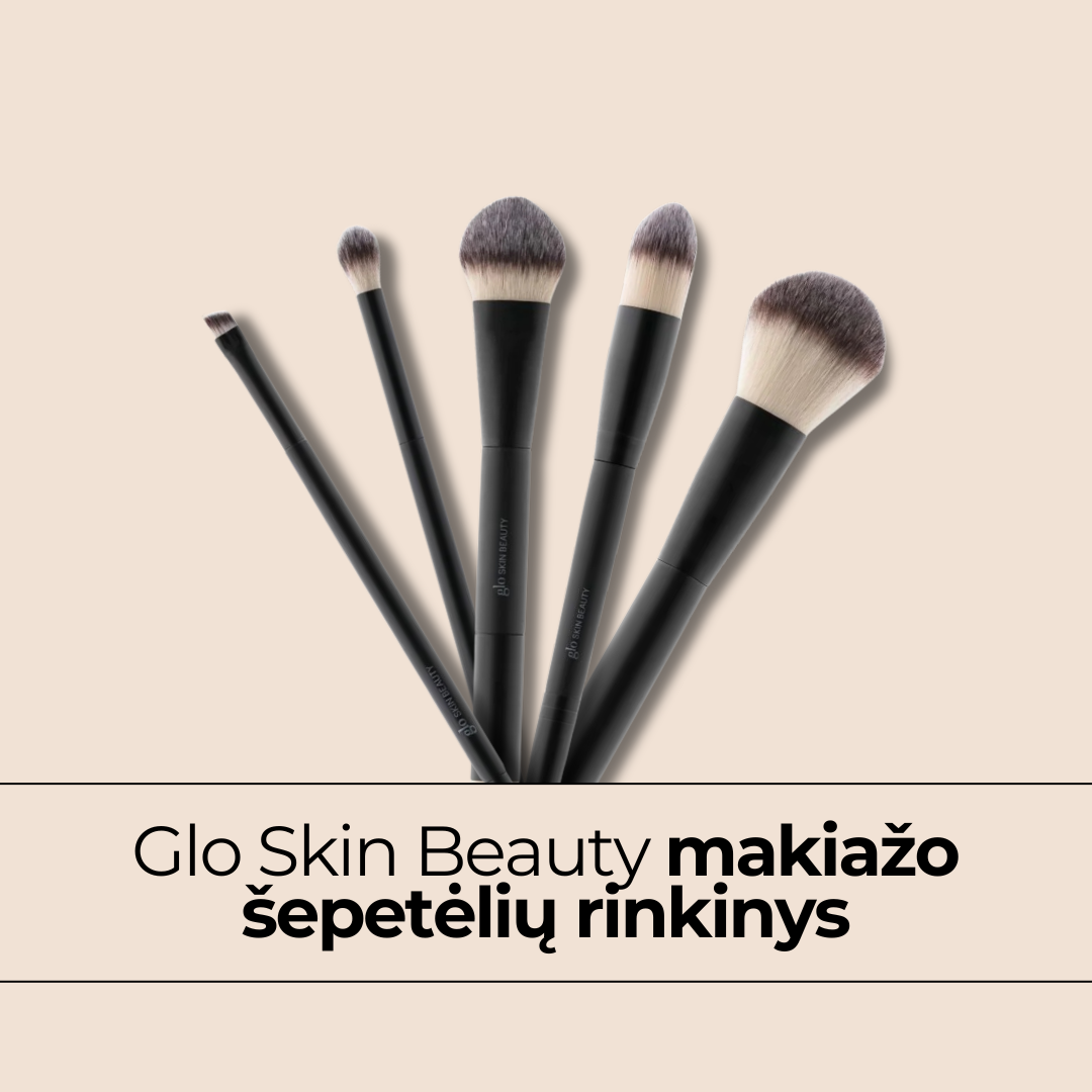 GLO SKIN BEAUTY makiažo šepetėlių rinkinys, 5 (8) vnt.