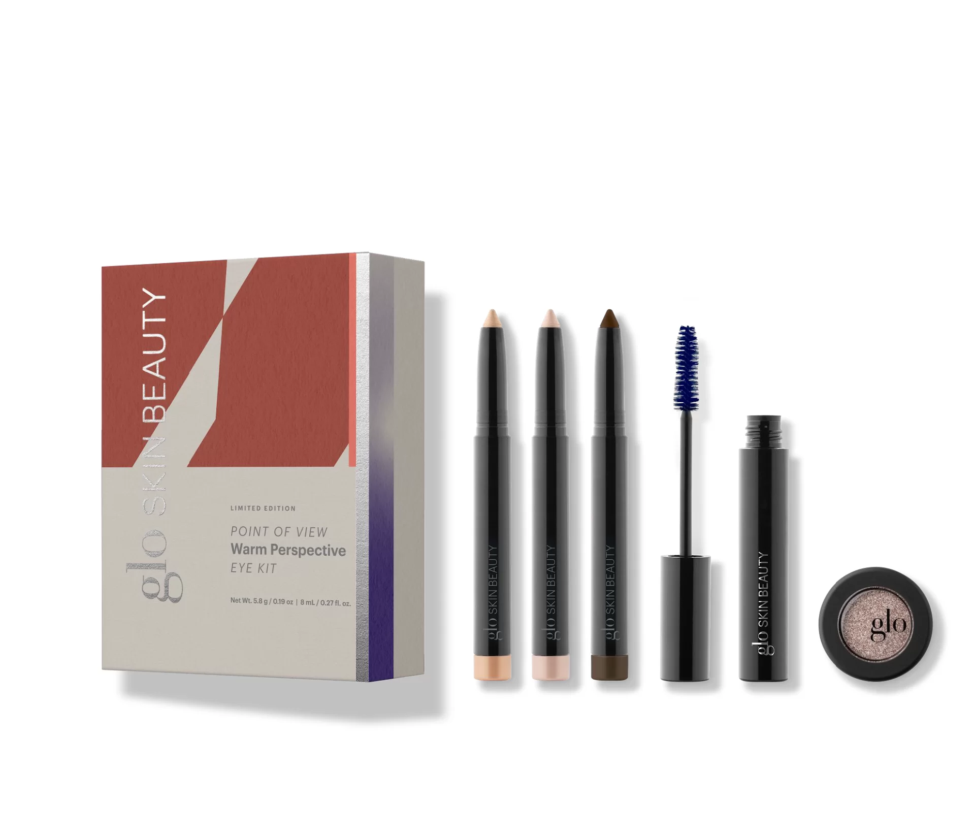 GLO SKIN BEAUTY šiltų atspalvių akių makiažo rinkinys